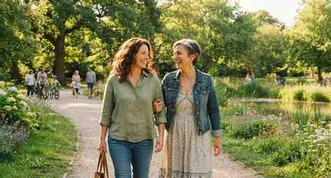 Lifelong Friends Share Happy Moments
